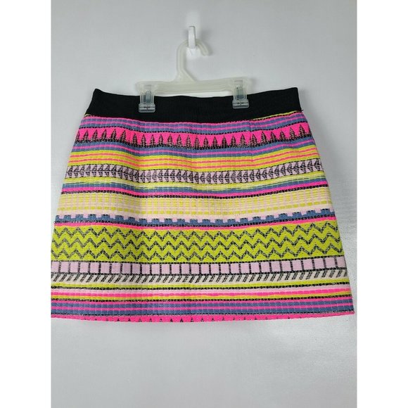 Milly Multicolor Striped Mini Skirt Size 2 - Picture 3 of 7